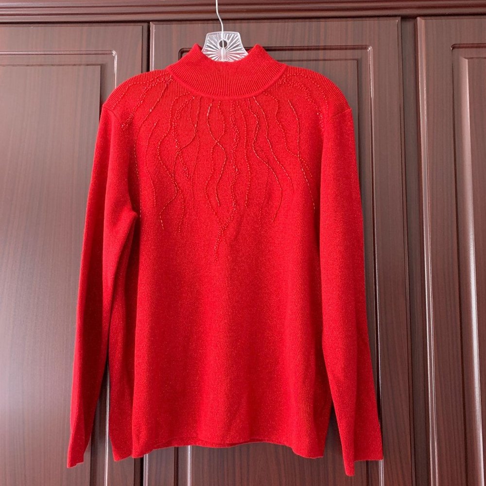 Dressbarn Red Turtleneck 14/16